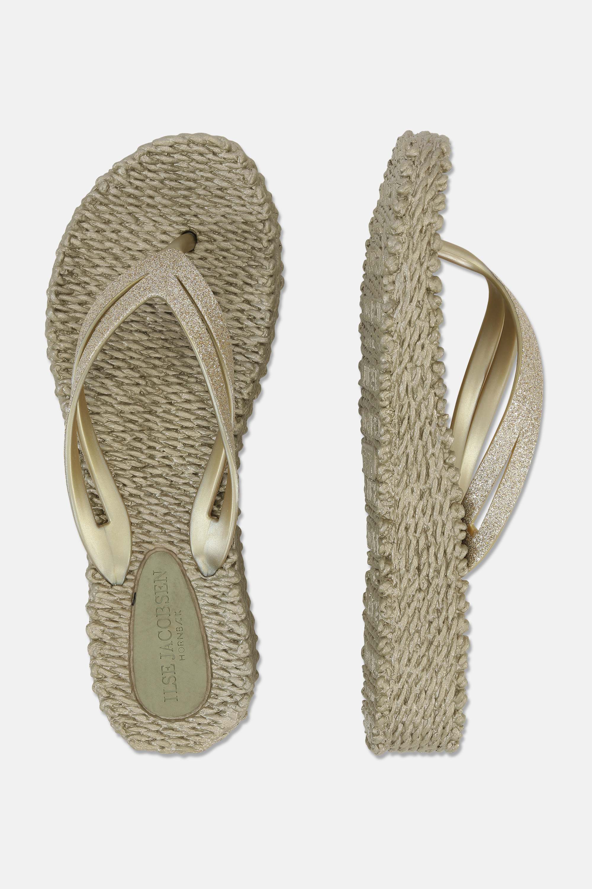 Plateau Flip-Flops Glitter - Platin